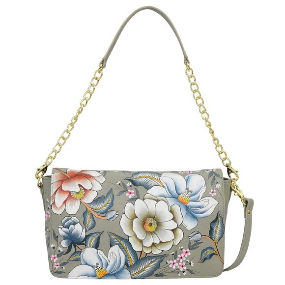 Orinal Hand-Painted Leather Flap Crossbody With Shoulder :v - Picture 1 of 5
